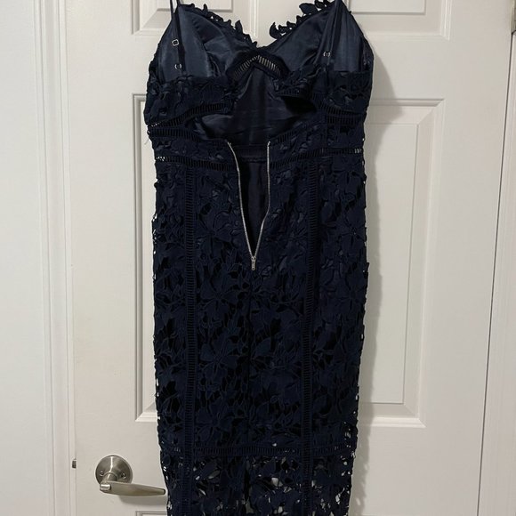 Chelsea Blue Midi Dress - Navy - Picture 3 of 4